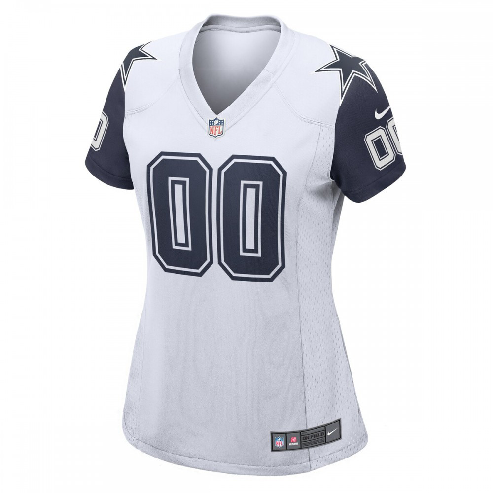Dallas Cowboys Nike Women's Alternate Custom Game Jersey - White-Profan Arena